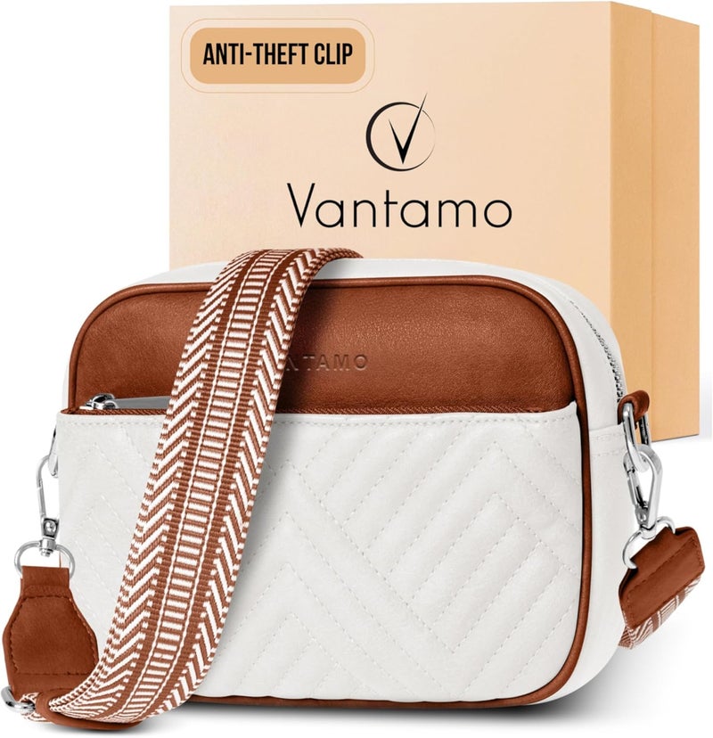 Vantamo Crossbody Bags For Women with Anti-Pickpocket Clip, Premium Purses for Women, Adjustable Strap Handbags & Gift Box - Image 1